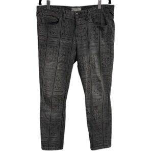 Free‎ People jeans Isla Batik Skinny size 30 gray tribal design